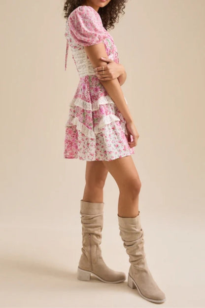 Floral Print Mini Dress