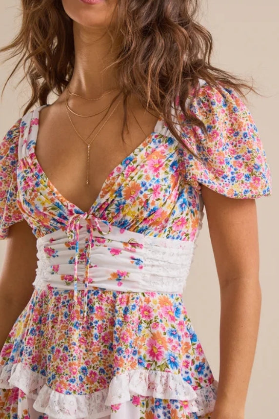 Floral Print Mini Dress