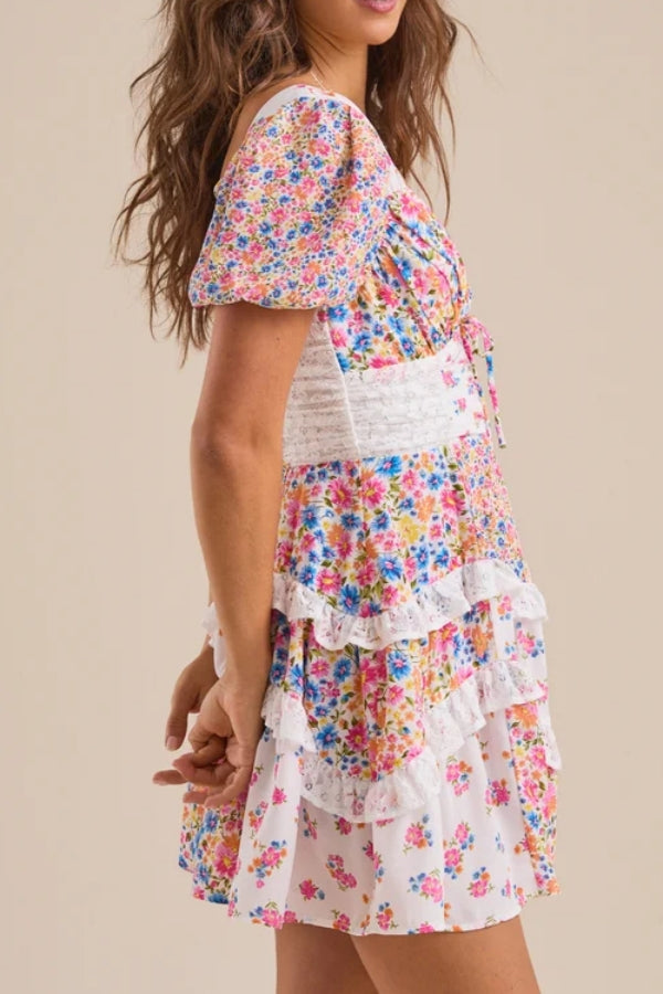 Floral Print Mini Dress
