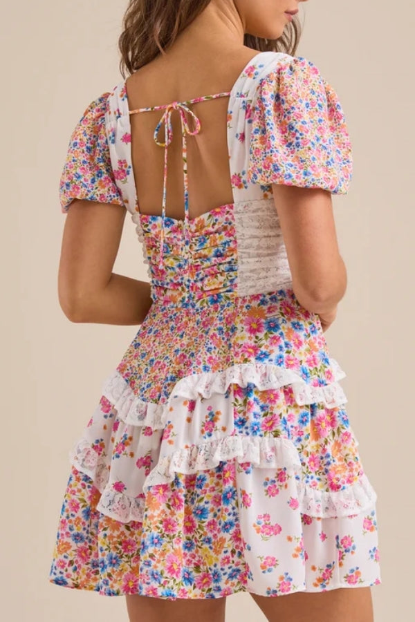Floral Print Mini Dress