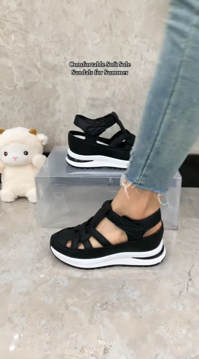 White Platform Strappy Slip-on Sneakers