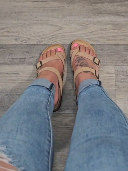 Beige Strappy Sandals