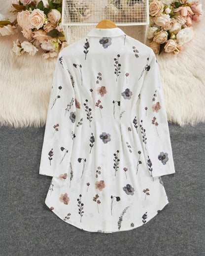 Basic V-Neck Long Sleeve Mini Dress