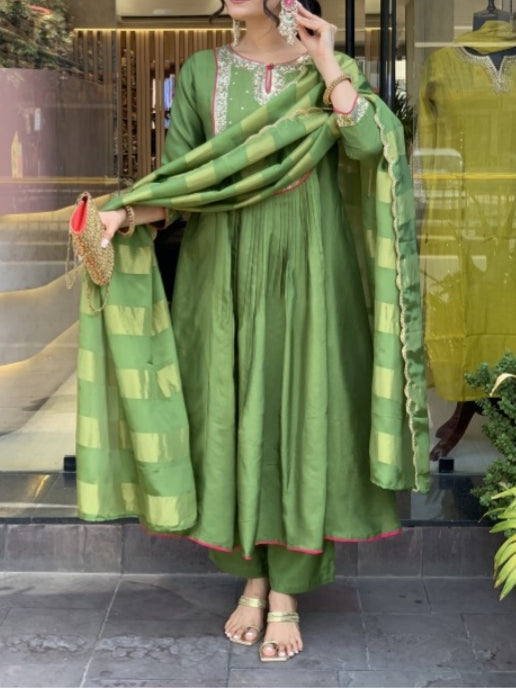 Greenish Celebrity Dress