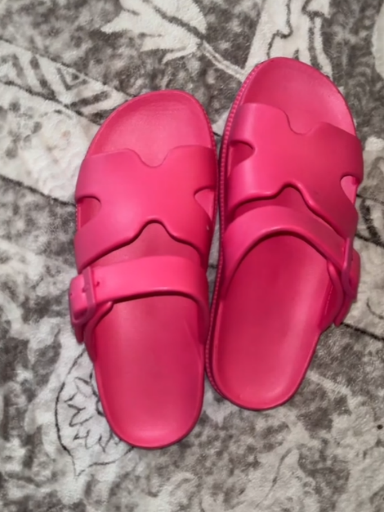 Bright Pink Open-Toe Sandals