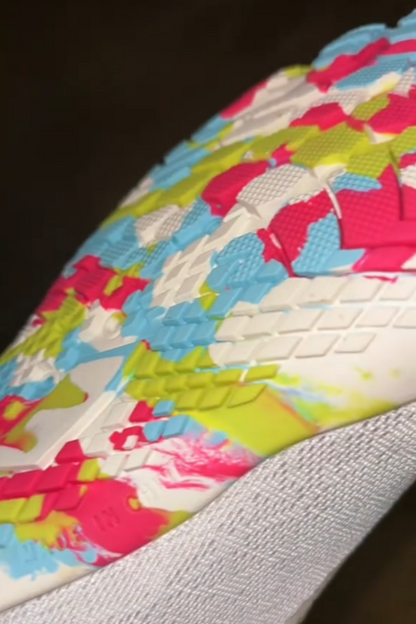 White Aquatic Shoes With Colorful Details