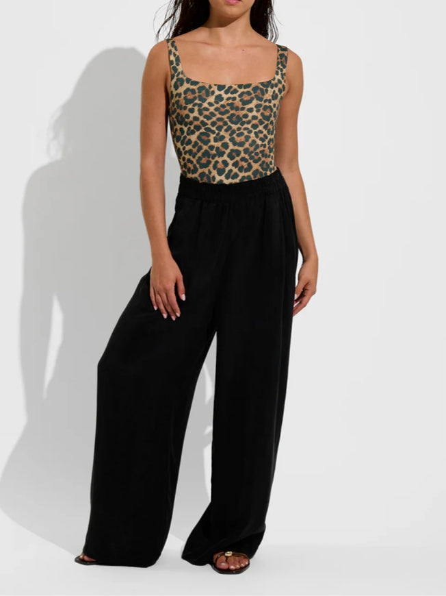Leopard Print One-Piece Swimsuit