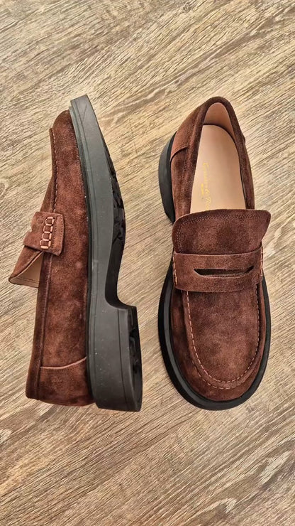 Leather Loafer-Style Ankle Boots