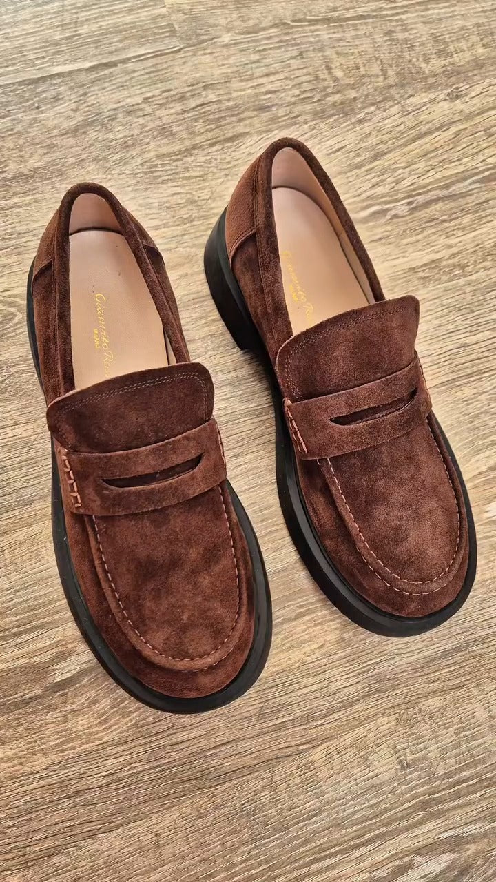 Leather Loafer-Style Ankle Boots