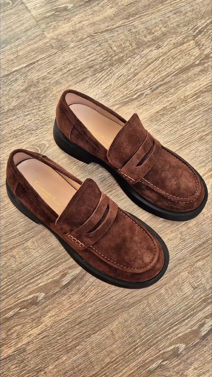 Leather Loafer-Style Ankle Boots