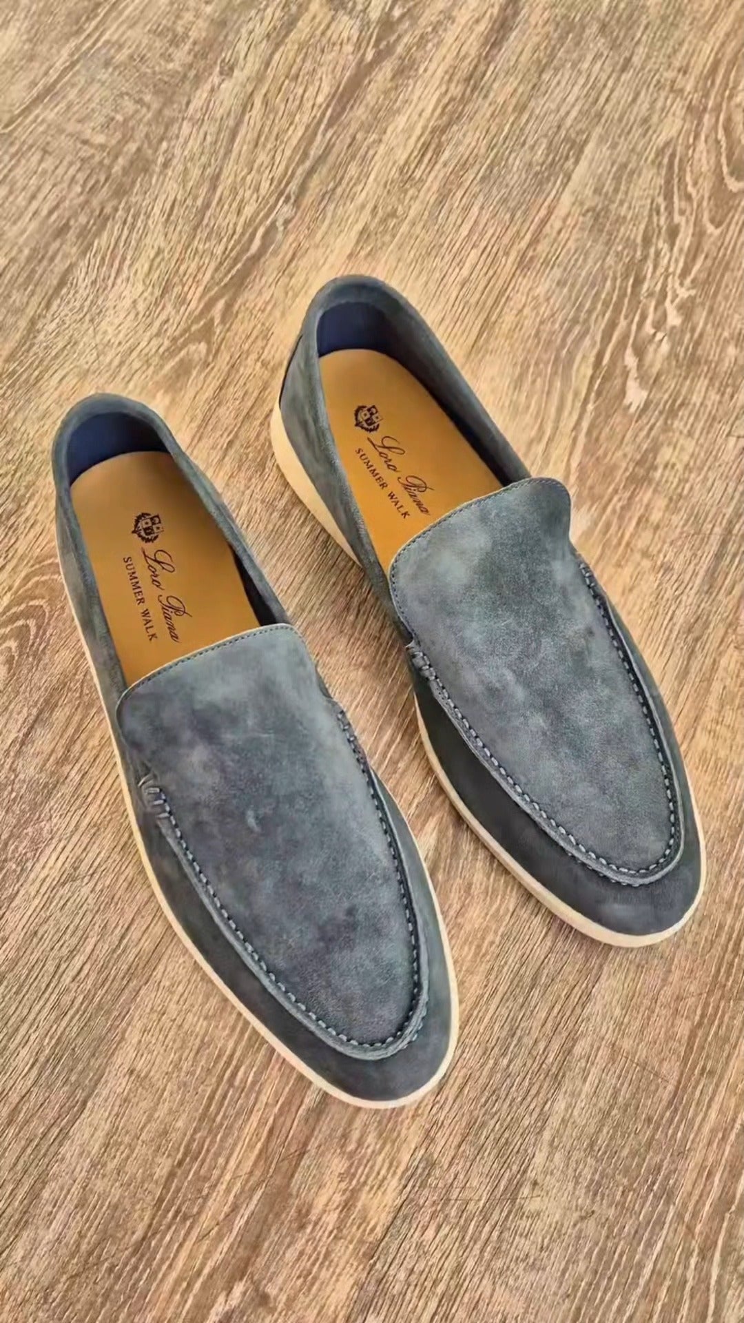 Multi-Color Suede Slip-On Loafers