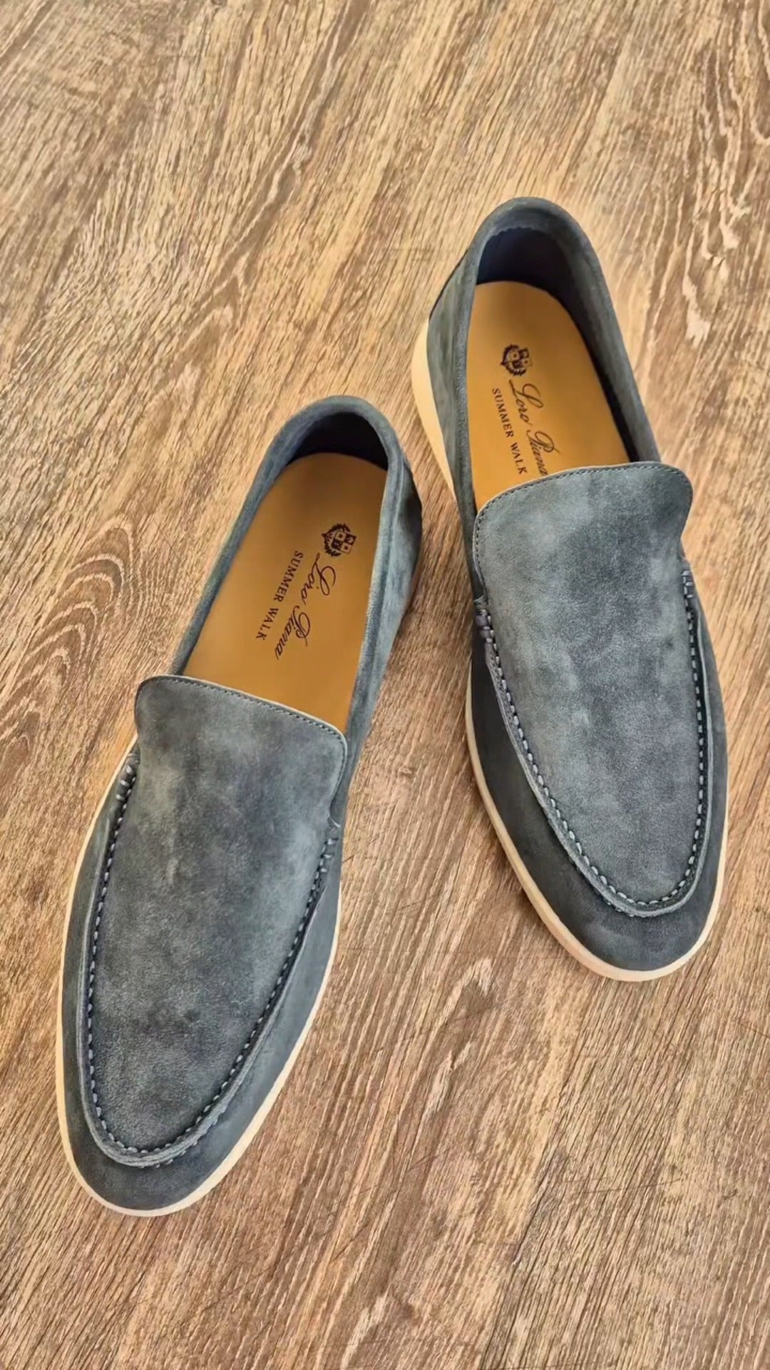 Multi-Color Suede Slip-On Loafers