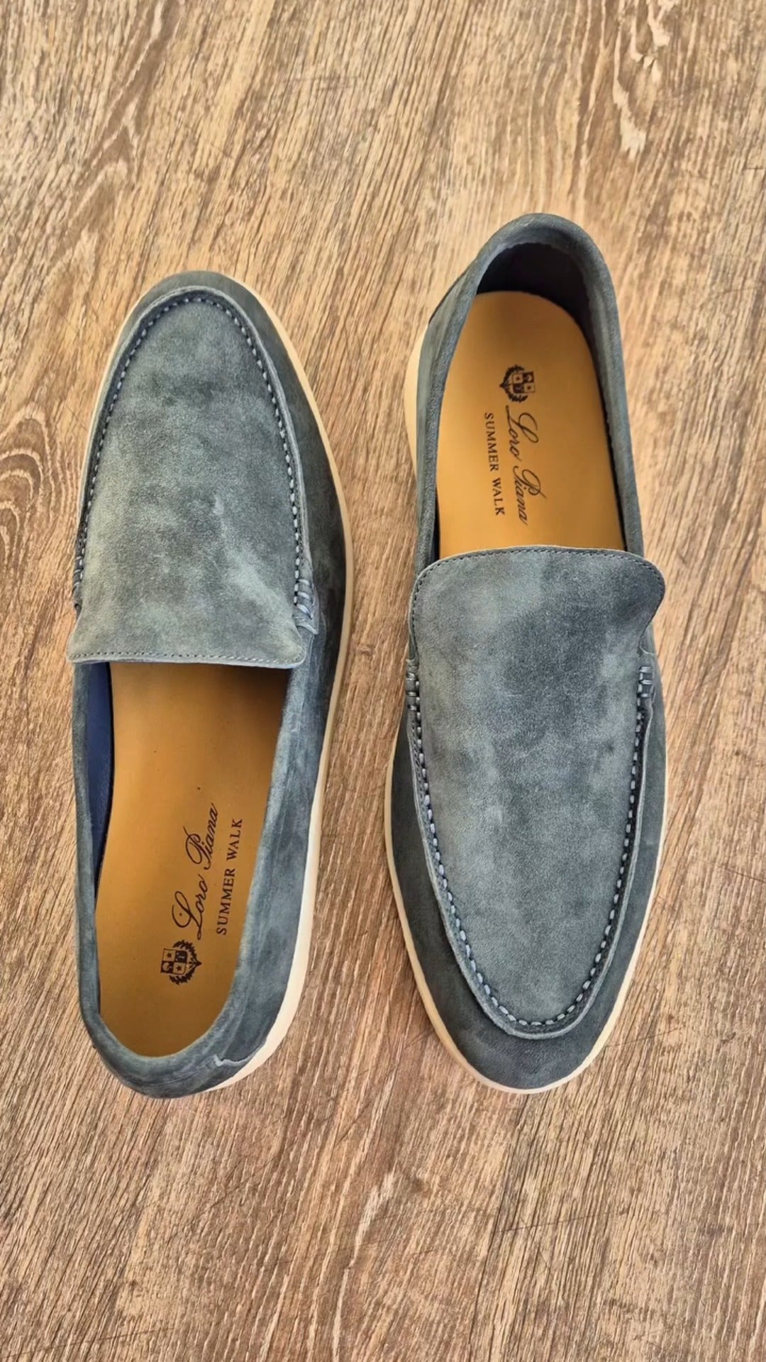 Multi-Color Suede Slip-On Loafers