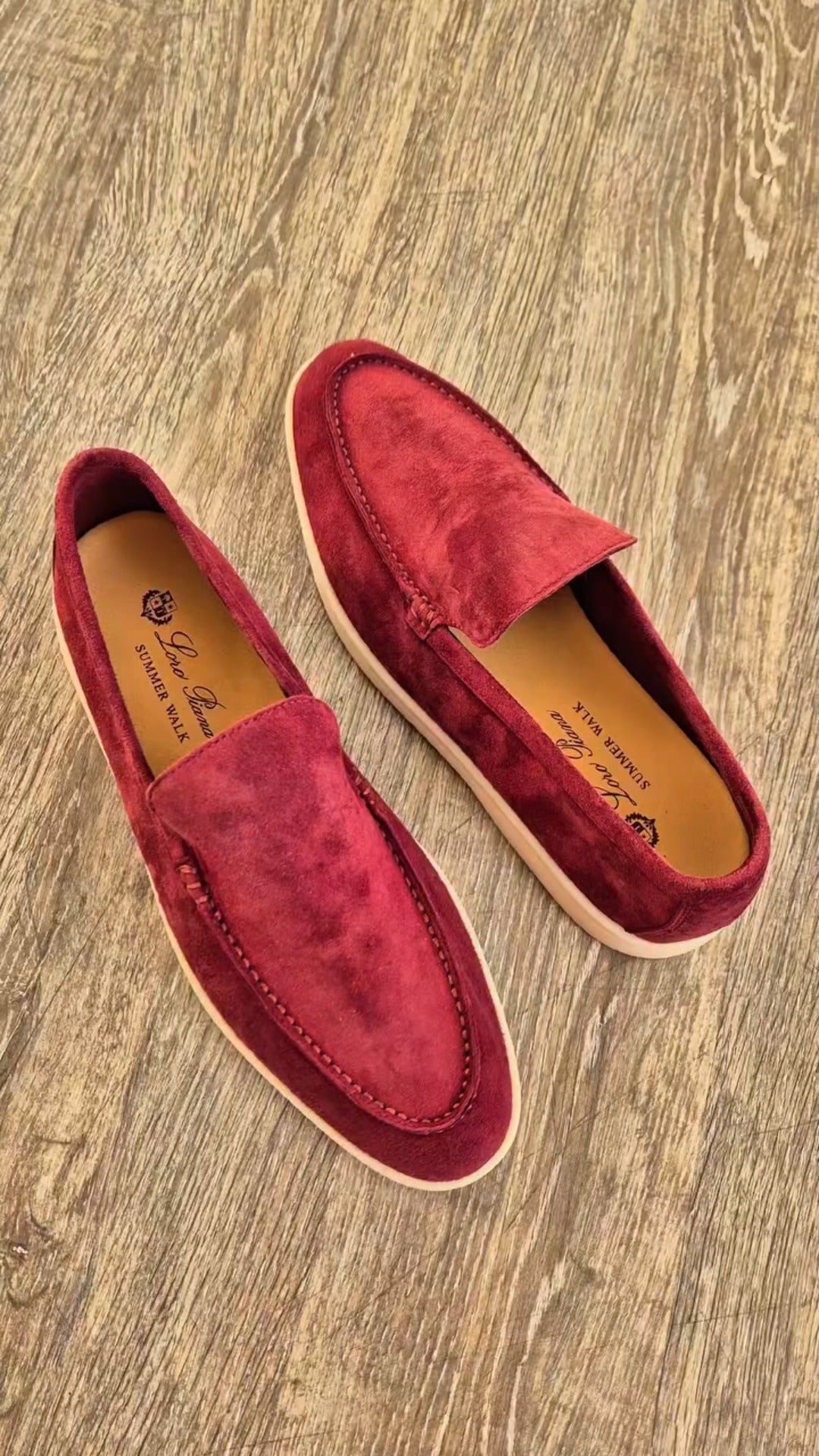 Multi-Color Suede Slip-On Loafers