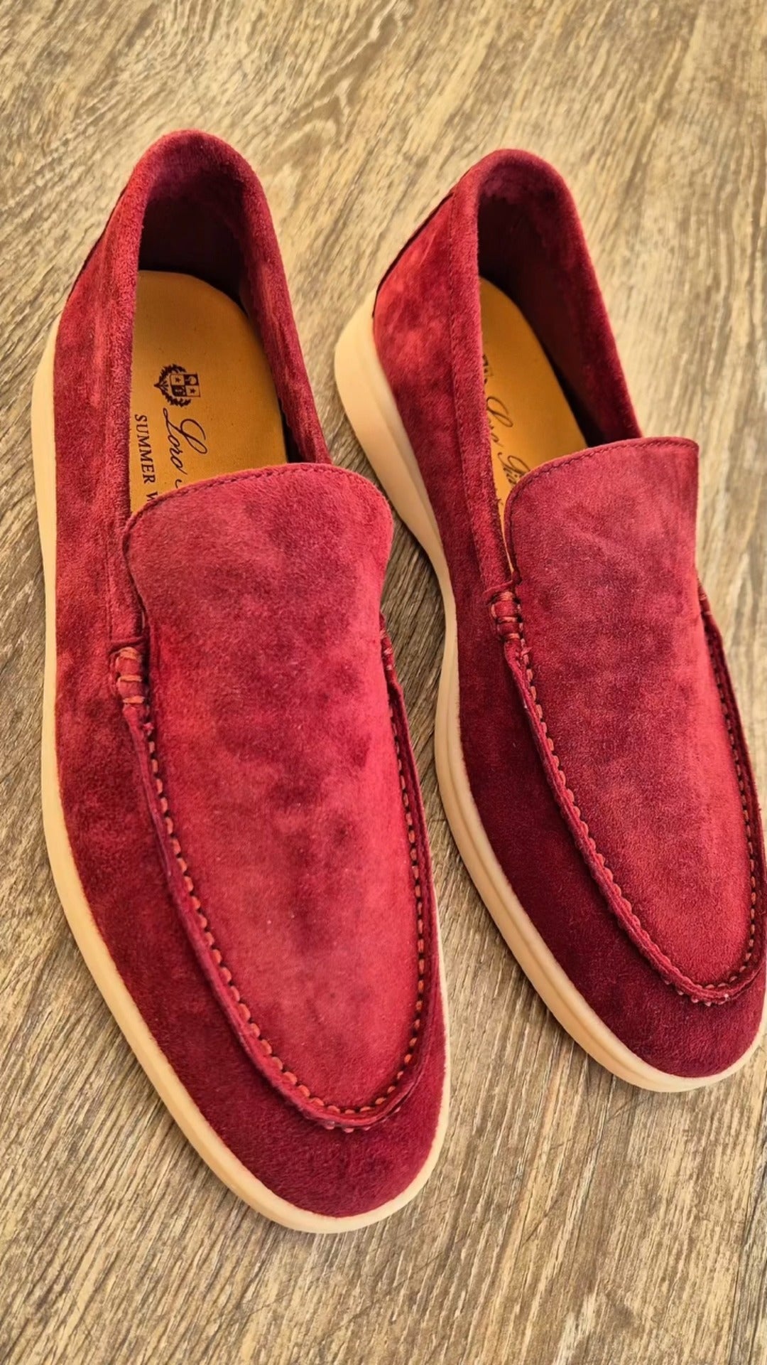 Multi-Color Suede Slip-On Loafers