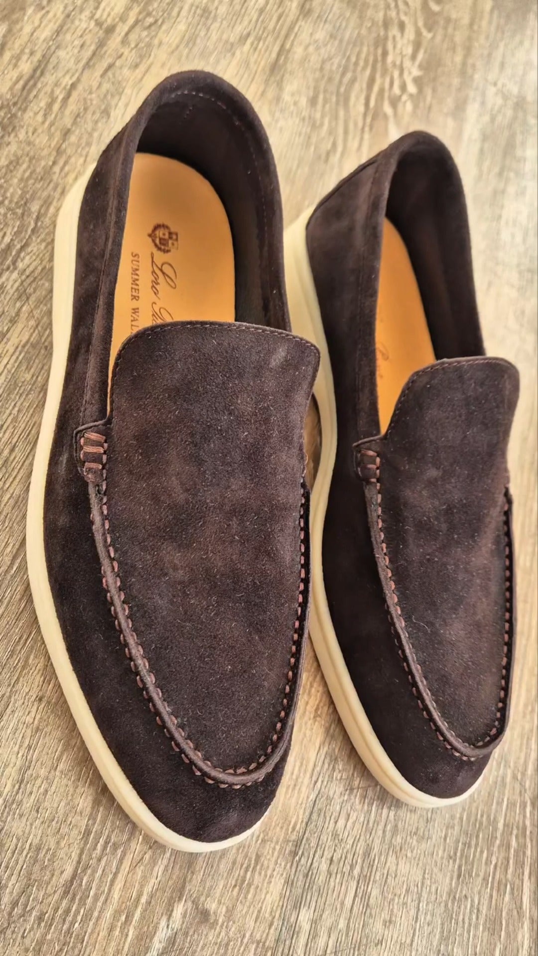 Multi-Color Suede Slip-On Loafers