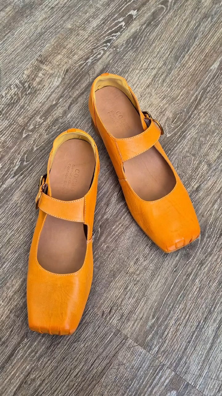 Leather Mary Jane Heeled Loafers