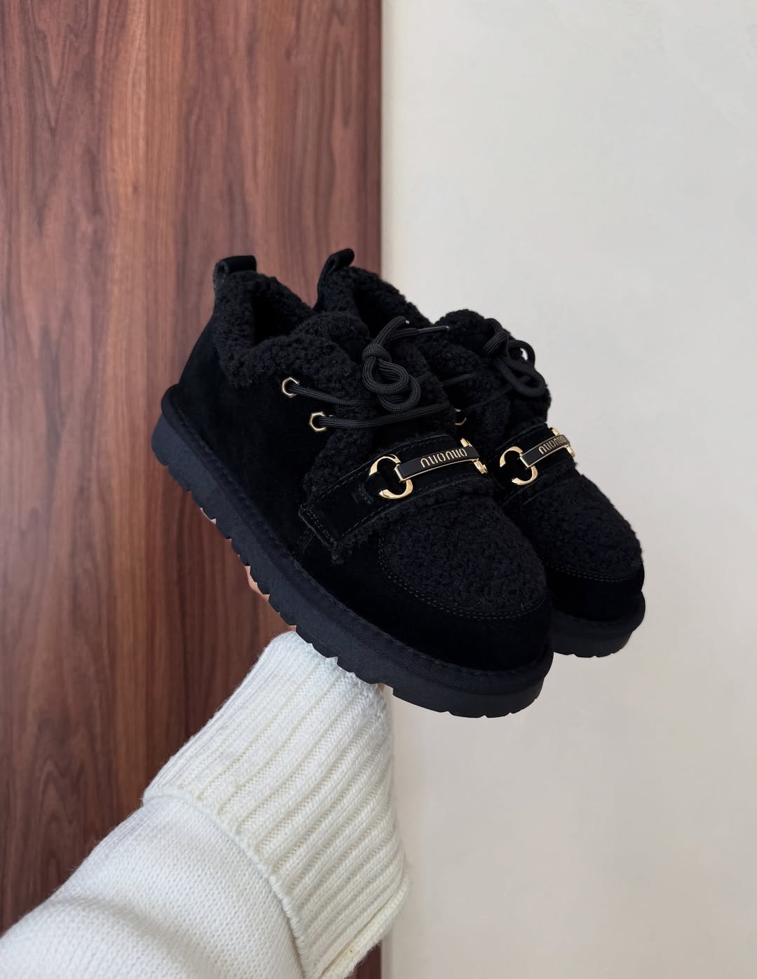 Shearling-Lined Moccasin Boots