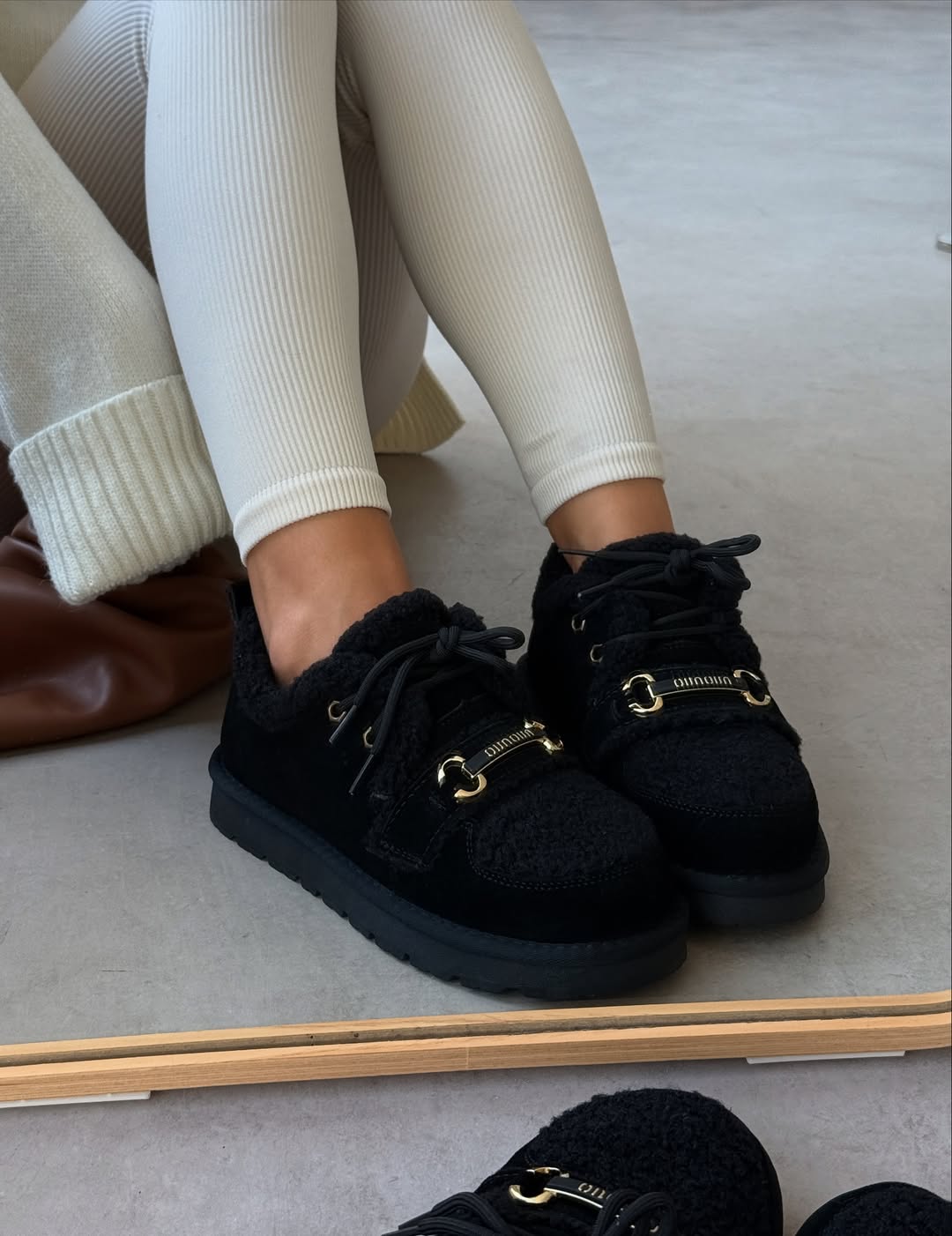 Shearling-Lined Moccasin Boots