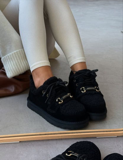 Shearling-Lined Moccasin Boots