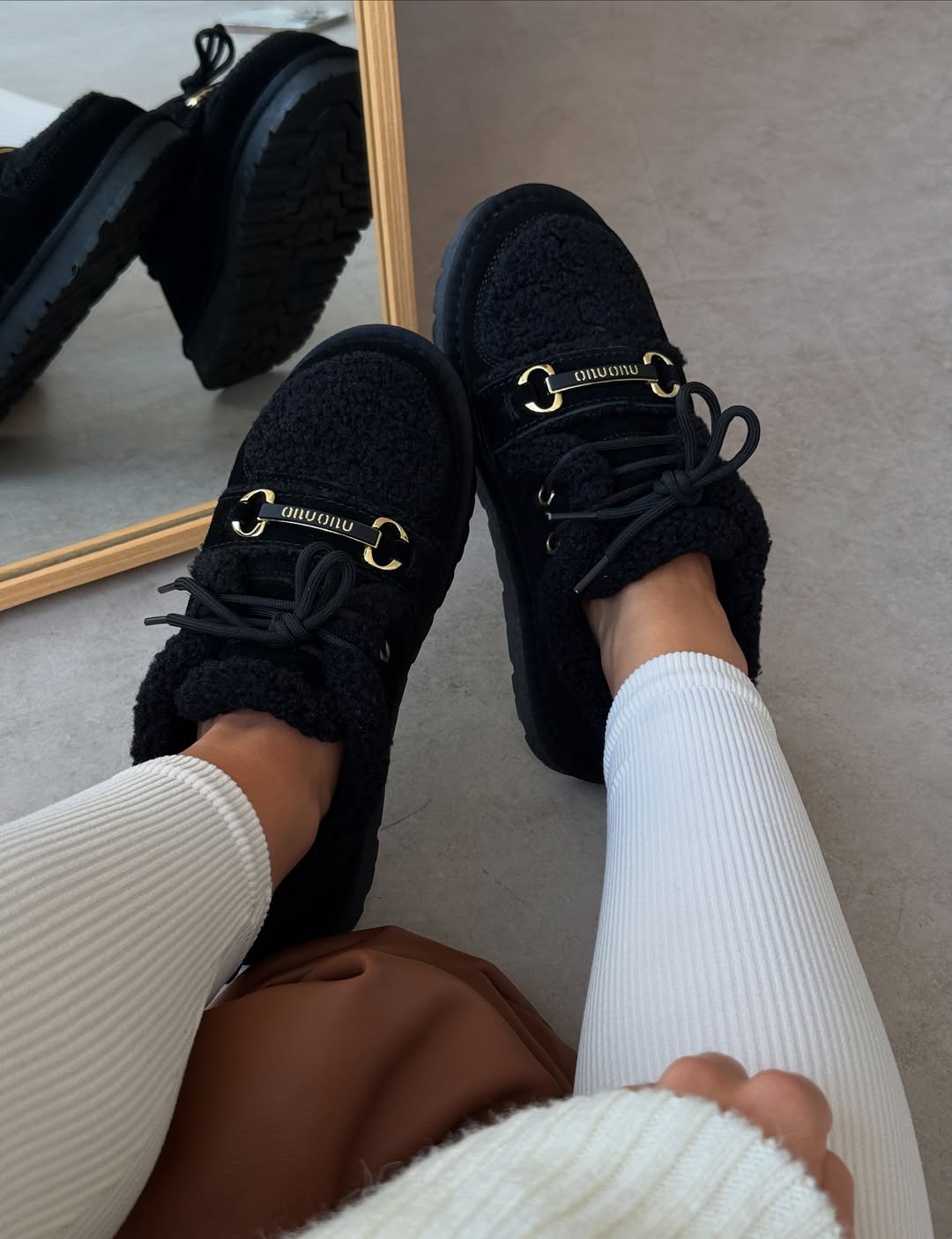 Shearling-Lined Moccasin Boots