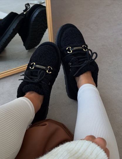 Shearling-Lined Moccasin Boots