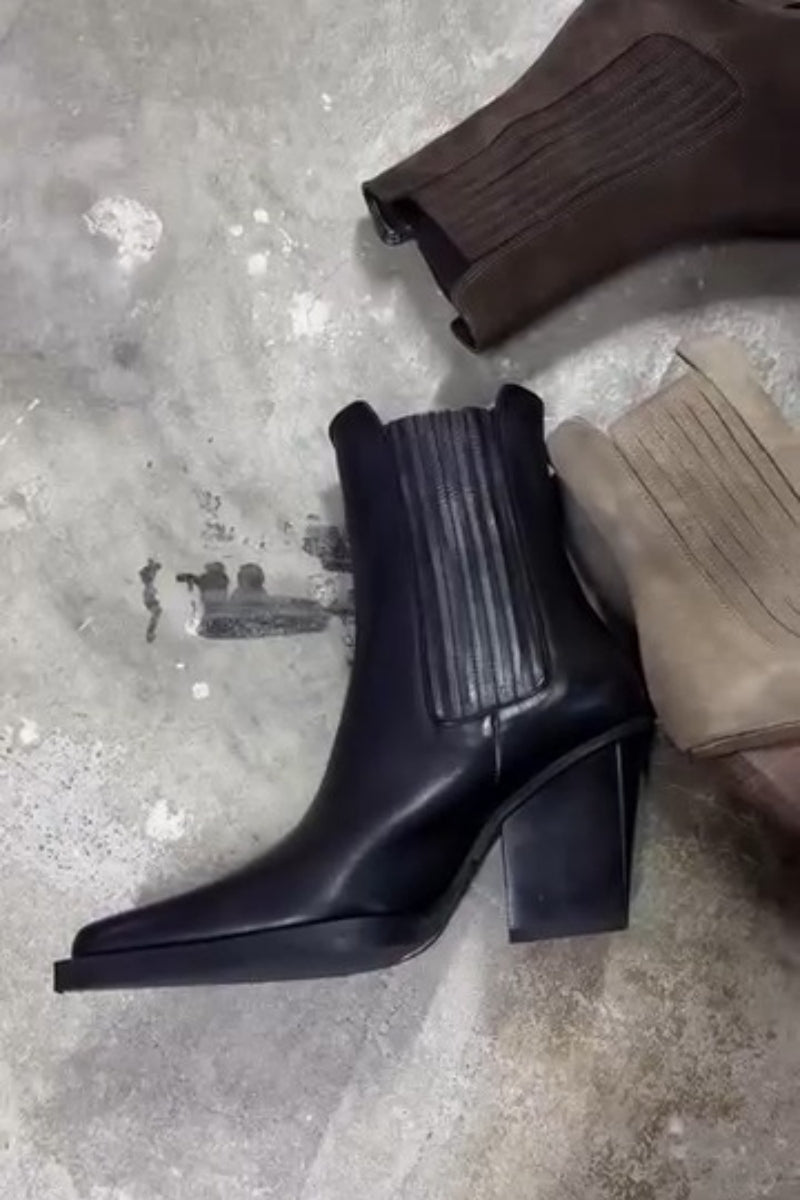 Ankle Boots With Block Heel