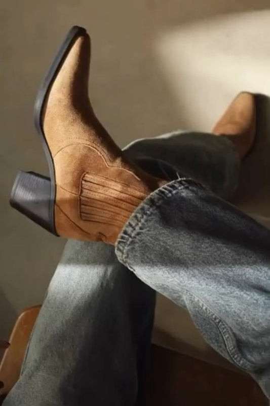 Ankle Boots With Block Heel