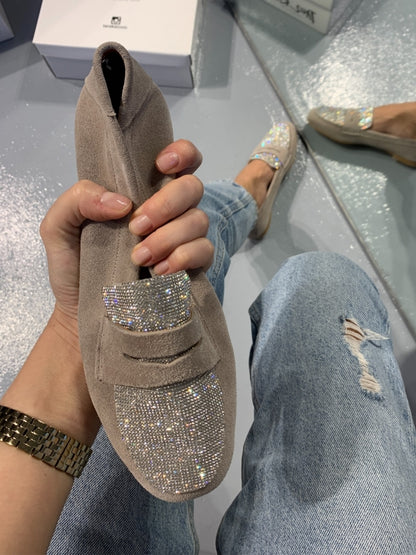 Sparkling Slip-Ons With Glitter Embellishments