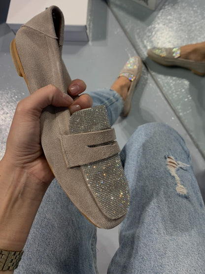 Sparkling Slip-Ons With Glitter Embellishments