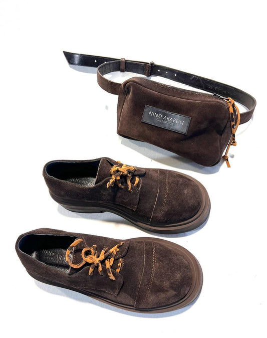 Chocolate Brown Suede Shoes