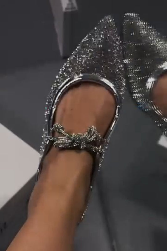 Sparkling Beaded Mary Jane Flats