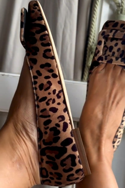 Leopard Print Platform Loafers