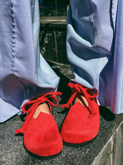 Colorful Suede Slip-On Shoes Collection