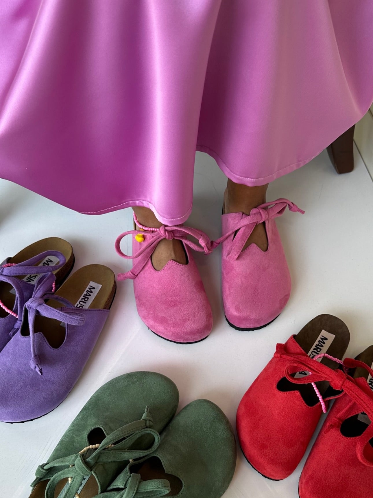 Colorful Suede Slip-On Shoes Collection