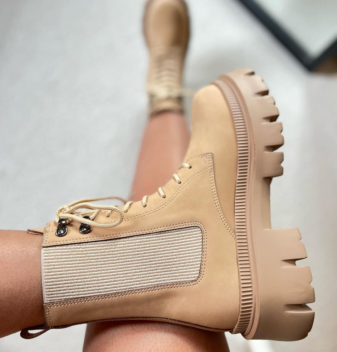 Chelsea-Style Platform Booties With Elastic Panel