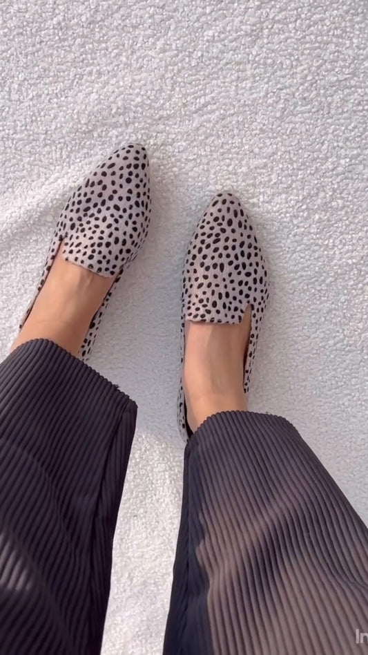 Dalmatian-Print Slip-On Heeled Mules
