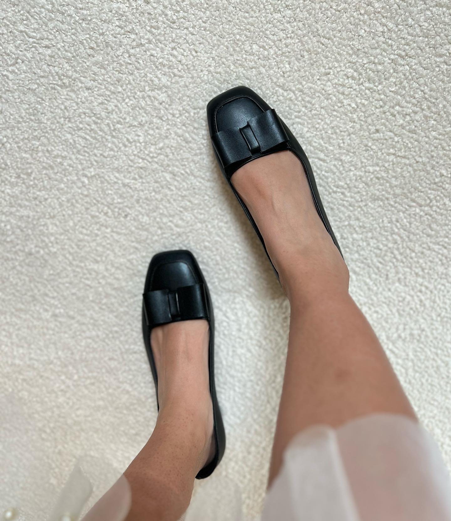 Black Bow-Tandem Slip-On Flats