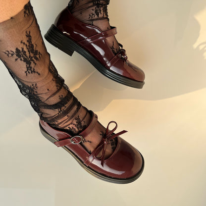 Patent Mary Jane Loafers With Double Straps