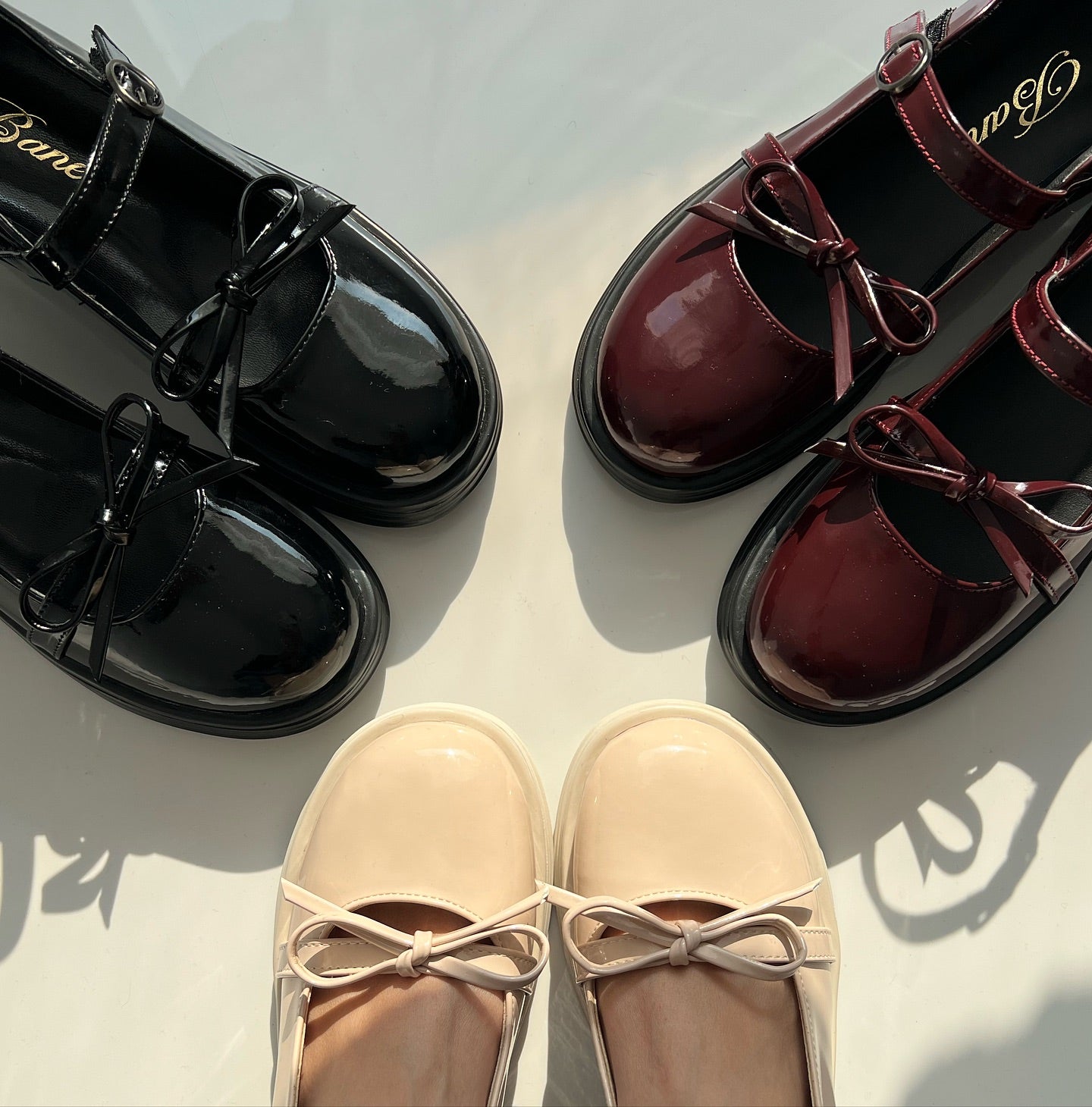 Patent Mary Jane Loafers With Double Straps