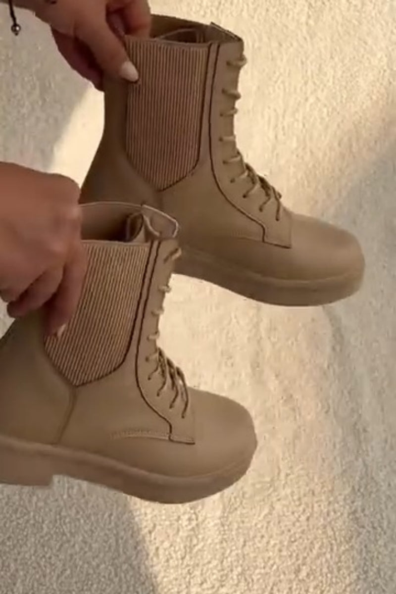 Lace-Up Combat Boots