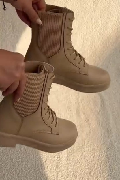 Lace-Up Combat Boots