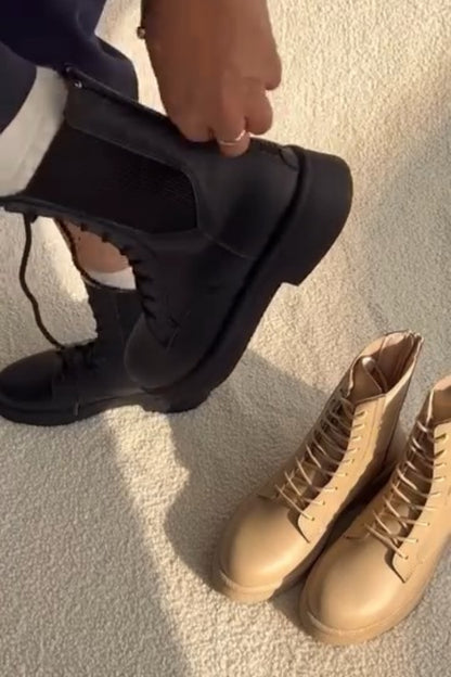 Lace-Up Combat Boots