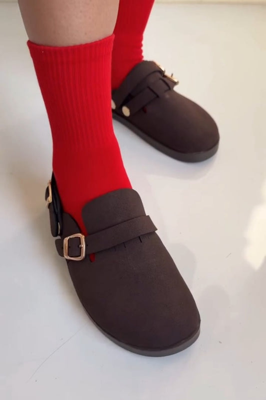 Double-Buckle Slip-On Shoes