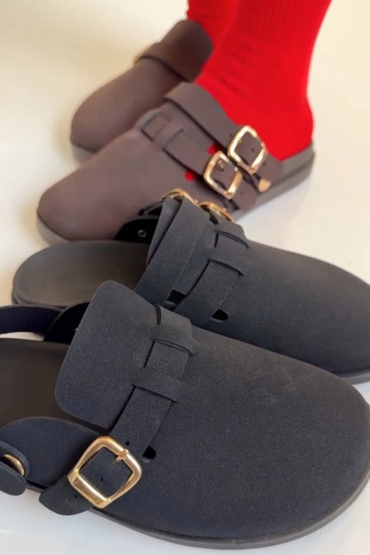 Double-Buckle Slip-On Shoes