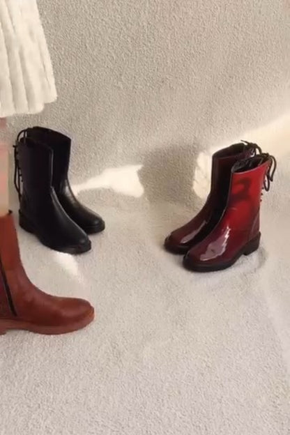 Chestnut-Brown Leather Chelsea Boots