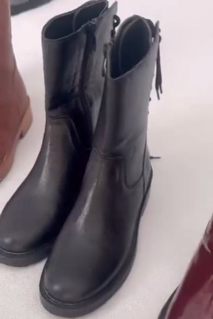 Chestnut-Brown Leather Chelsea Boots