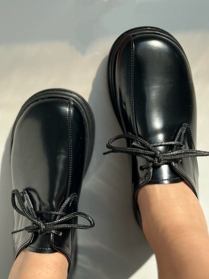 Black Patent-Linish Oxford Shoes