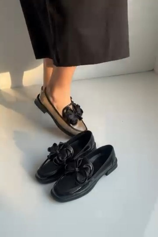 Bow-Detail Slip-On Loafers