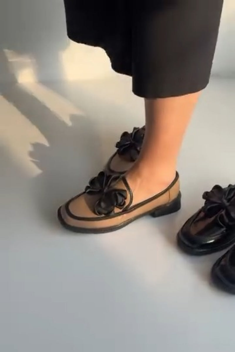 Bow-Detail Slip-On Loafers